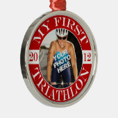 Mijn eerste triatlon - 2012 metalen ornament (Rechts)