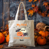 Mijn eerste Trick or treat gepersonaliseerde Hallo Tote Bag