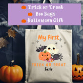 Mijn eerste Trick or treat gepersonaliseerde Hallo Tote Bag
