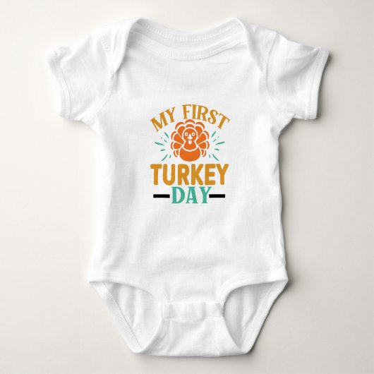 Mijn eerste Turkey Day - Thanksgiving Romper (Voorkant)