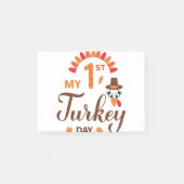 Mijn eerste Turkse dag. Baby eerste Thanksgiving Post-it® Notes (Voorkant)