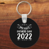 Mijn eerste Vaderdag 2022 Nieuwe Vader Vaderdag Sleutelhanger (Voorkant)