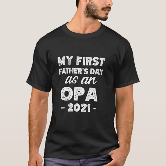 Mijn eerste vaderdag als opa 2021 t-shirt (Voorkant)