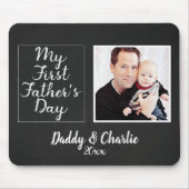 Mijn eerste Vaderdag krijtbord foto Muismat (Voorkant)