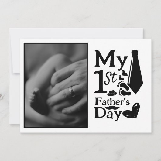 mijn eerste vaderdag Plat Kerstkaart (Voorkant)