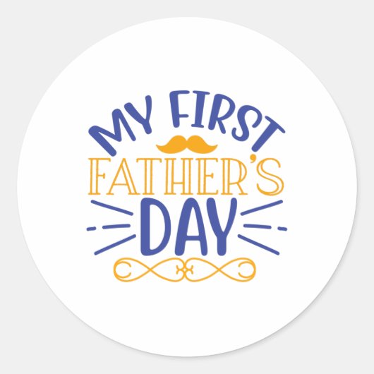 Mijn eerste vaderdag ronde sticker (Voorkant)