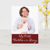 Mijn eerste Vaderdag stropdas..Verbonden Foto Kaar Kaart (Gele Bloem)