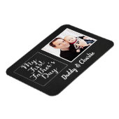 Mijn eerste vaders dag krijtbord foto magneet (Linkerzijde)