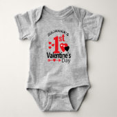 Mijn eerste Valentijn babykleding Romper (Voorkant)