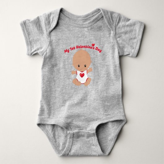 Mijn eerste Valentijnsdag Baby Bodysuit (Voorkant)