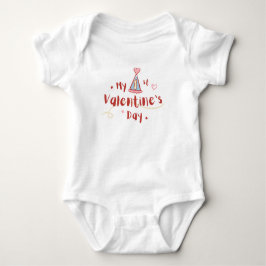 Mijn eerste Valentijnsdag Baby jumpsuit Romper