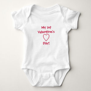 Mijn eerste Valentijnsdag!-Baby Romper