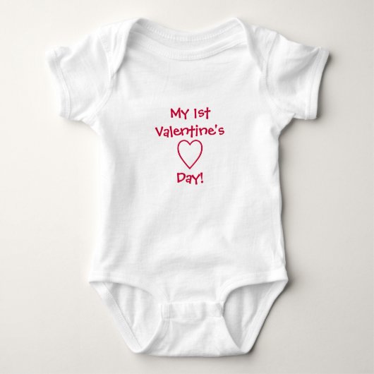 Mijn eerste Valentijnsdag!-Baby Romper (Voorkant)