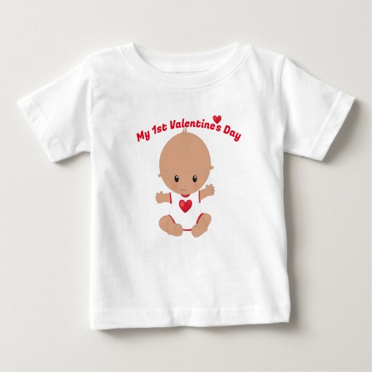 Mijn eerste Valentijnsdag Baby T-shirt (Voorkant)