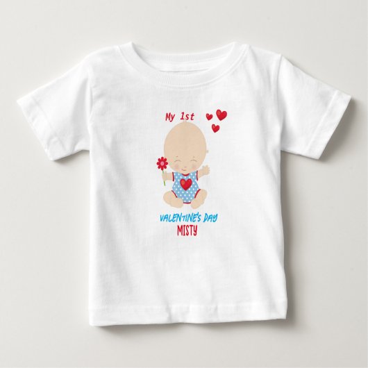Mijn eerste Valentijnsdag Baby T-shirt (Voorkant)