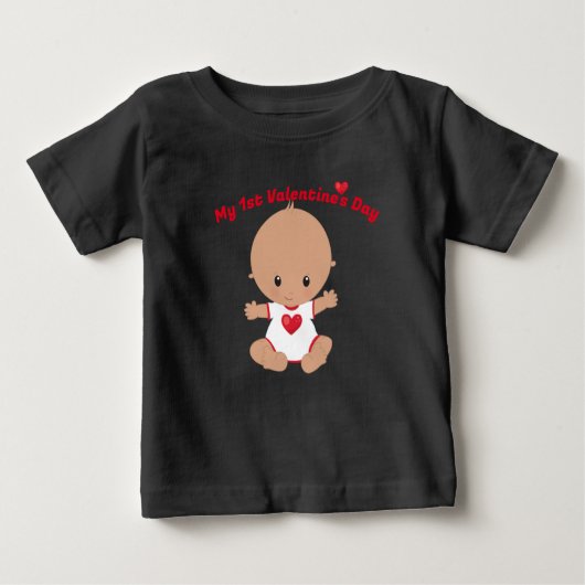 Mijn eerste Valentijnsdag Baby T-shirt (Voorkant)