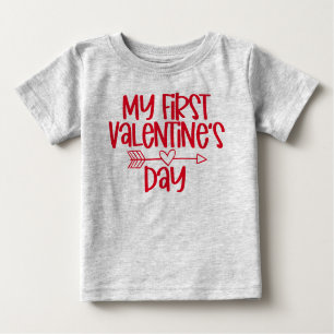 Mijn eerste Valentijnsdag Baby Toddler T-shirt