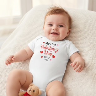 Mijn eerste Valentijnsdag Baby Valentijn Outfit Romper