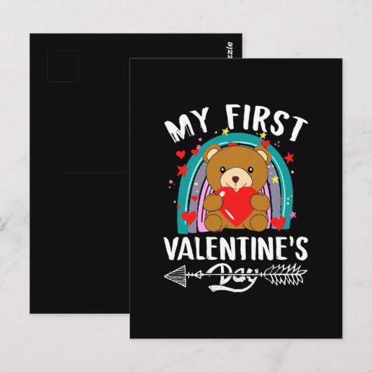 mijn eerste Valentijnsdag Briefkaart (Voorkant / Achterkant)