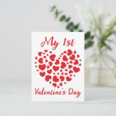 Mijn eerste Valentijnsdag Briefkaart (Staand voorkant)