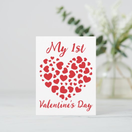 Mijn eerste Valentijnsdag Briefkaart (Staand voorkant)