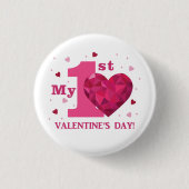 Mijn eerste Valentijnsdag Button (Voorkant)