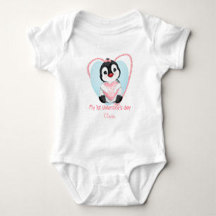 Mijn eerste Valentijnsdag Gepersonaliseerde baby m Romper