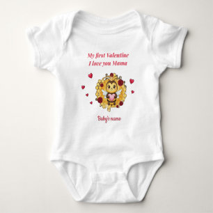 "Mijn eerste valentijnsdag ik hou van je mama Romper