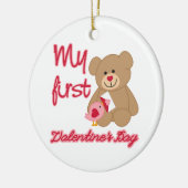 Mijn eerste Valentijnsdag Keramisch Ornament (Links)