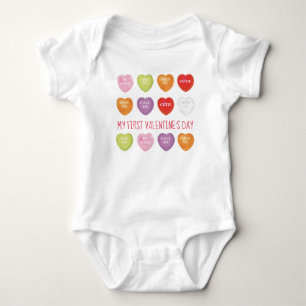 Mijn eerste Valentijnsdag Lieve Oude Hart Custom Romper