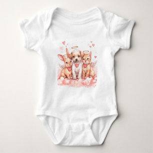 Mijn Eerste Valentijnsdag Outfit Baby Konijn Romper
