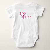 Mijn EERSTE VALENTIJNsdag Rainbow Baby Peuter ontw Romper (Achterkant)