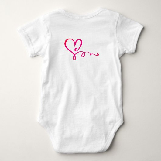 Mijn EERSTE VALENTIJNsdag Rainbow Baby Peuter ontw Romper (Achterkant)