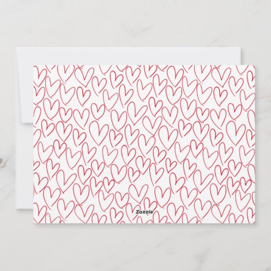 Mijn eerste Valentijnsdag rode foto Feestdagenkaart (Achterkant)