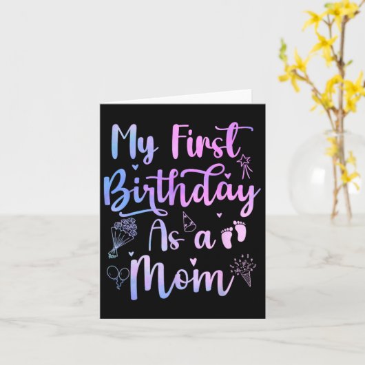 Mijn eerste verjaardag als moeder Grappige Moederd Kaart (Gele Bloem)