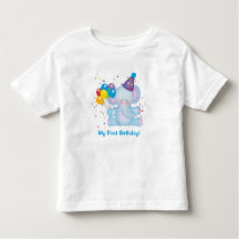 Mijn eerste verjaardag Baby olifant Baby T-Shirt