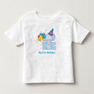 Mijn eerste verjaardag Baby olifant Baby T-Shirt