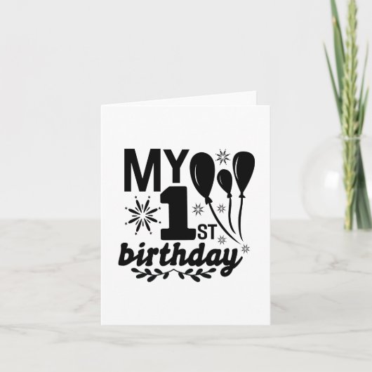 Mijn eerste verjaardag! Baby!!!! Uitnodigingen (Voorkant)