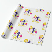 Mijn eerste verjaardag cadeaupapier (Uitgerold)