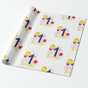 Mijn eerste verjaardag cadeaupapier