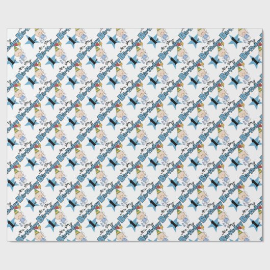 Mijn eerste verjaardag cadeaupapier (Vlak)