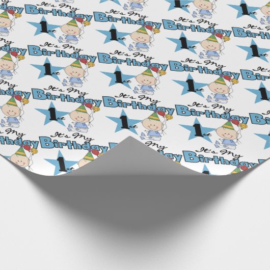 Mijn eerste verjaardag cadeaupapier (Hoek)