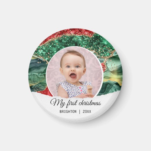 Mijn eerste verjaardag kerstmis magneet (Voorkant)