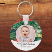 Mijn eerste verjaardag kerstmis sleutelhanger (Voorkant)