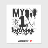 Mijn eerste verjaardag! Sticker (Vel)