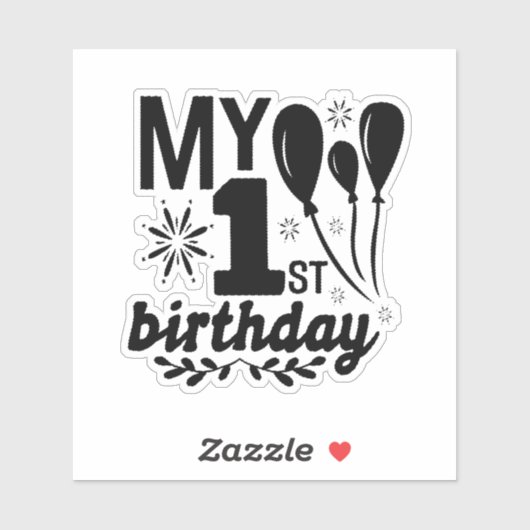 Mijn eerste verjaardag! Sticker (Vel)