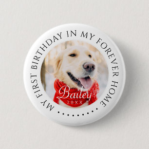 Mijn eerste verjaardag voor altijd Home Modern Pet Ronde Button 5,7 Cm