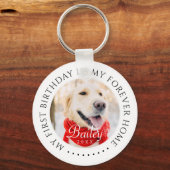 Mijn eerste verjaardag voor altijd Home Modern Pet Sleutelhanger (Achterkant)