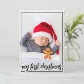 Mijn eerste verticale kerstfoto feestdagenkaart (Staand voorkant)