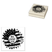 Mijn eerste vierde van juli patriottische zonneblo rubberstempel (Gestempeld)